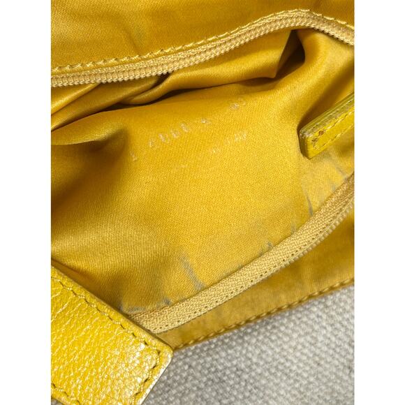 YSL / Yves Saint Laurent Yellow Heart Embellished Mini / Small Shoulder Tote Bag - Picture 12 of 12